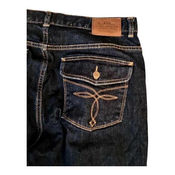 Lauren Ralph Lauren Women's High Rise Dark Wash Bootcut Jeans Blue Size 12 EUC - Picture 7 of 11